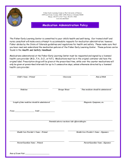 Medication Administration Form