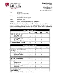 Use of Force Disclosure 2015