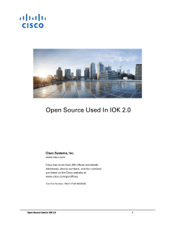 Open Source Used in Cisco IOK 2.0