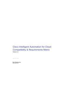 Cisco Intelligent Automation for Cloud Compatibility Matrix, 4.2