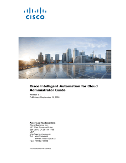 Cisco Intelligent Automation for Cloud Administrator Guide, 4.1