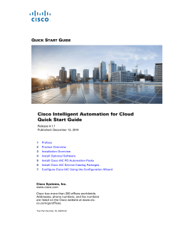Cisco Intelligent Automation for Cloud Quick Start Guide, 4.1.1