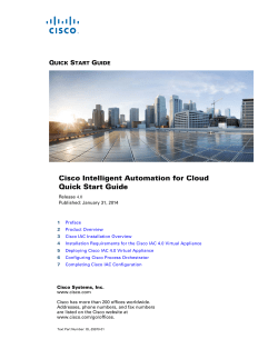 Cisco Intelligent Automation for Cloud 4.0 Quick Start Guide