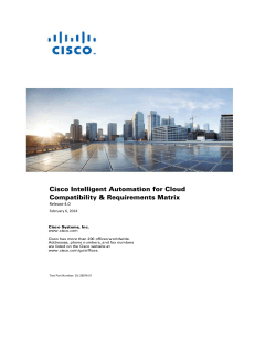 Cisco Intelligent Automation for Cloud Compatibility Matrix, 4.0