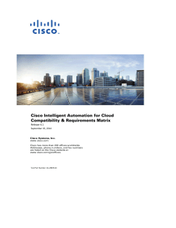 Cisco Intelligent Automation for Cloud Compatibility Matrix, 4.1