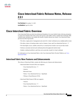 Cisco Intercloud Fabric Configuration Guide, Release 2.3.1