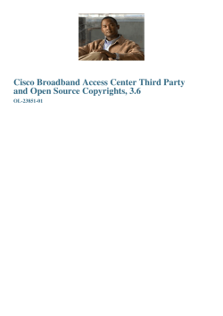 Cisco Broadband Access Center Third Party and Open Source Copyrights, 3.6