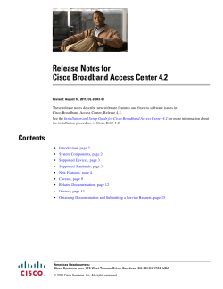 Cisco Broadband Access Center Release Notes, 4.2