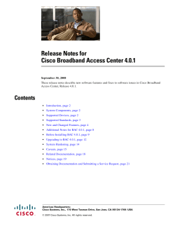 Broadband Access Center 4.0.1 Release Notes