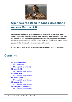 Cisco Broadband Access Center Open Source, 4.0
