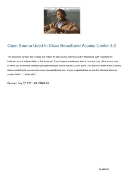 Cisco Broadband Access Center Third Party and Open Source Copyrights Document, 4.2