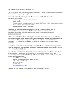 Pre-Health Committee Letter information