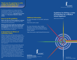 Letters of Reference-AAMC Guidelines