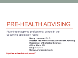 Getting Ready to Apply to Medical Schools