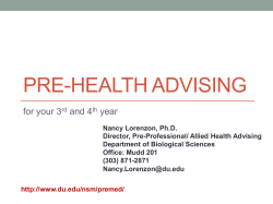 Group Advising 3rd 4th Year Students