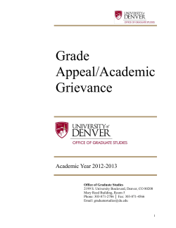 Procedure for Academic Grievances