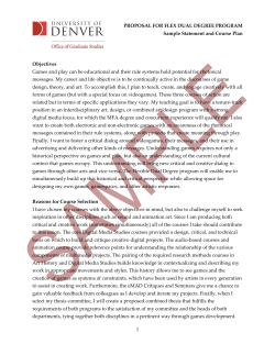 Flexible Dual Degree Sample Statement and Course Plan