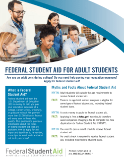 Federal Student Aid for Adult Students
