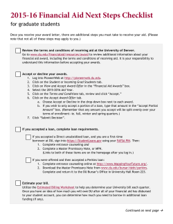 Next Steps Checklist