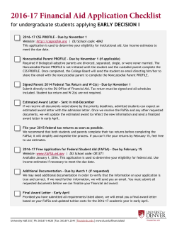 Early Decision I Applicants