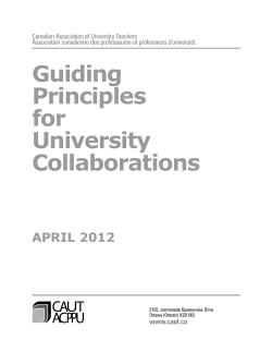 Guiding Principles for University Collaborations