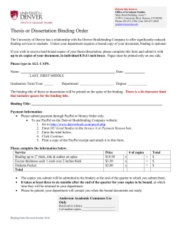 Binding Order Form (Thesis/Dissertation)