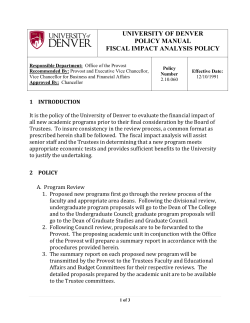 Fiscal Impact Analysis (new academic programs) (2.10.060)