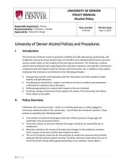 Alcohol Policy (3.20.010)