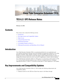 Cisco Tidal Enterprise Scheduler 6.2.1 SP3 Release Notes