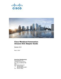 Cisco Tidal Enterprise Scheduler Amazon EC2 Adapter Guide