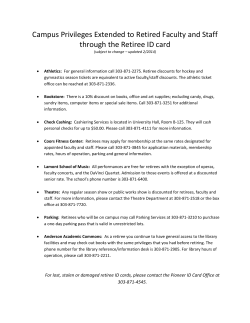 Campus Privileges Extended through the Retiree ID Card