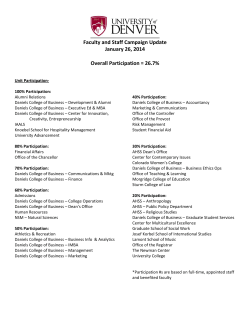 2013 Participation Report