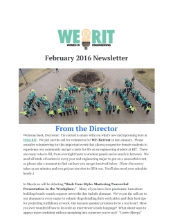 February 2016 Newsletter