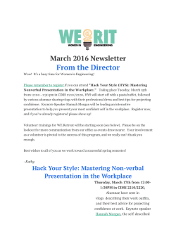 March 2016 Newsletter