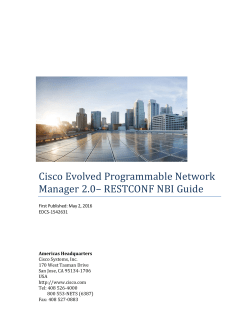 Cisco Evolved Programmable Network Manager 2.0 RESTConf NBI Guide