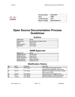 Open Source Documentation Process Guidelines