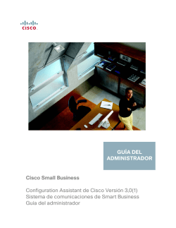 Cisco Configuration Assistant Smart Business Communications System Administrator Guide for Release 3.0(1) (Spanish)