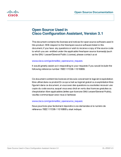 Open Source Used in Cisco Configuration Assistant Version 3.1