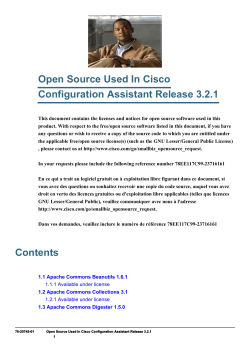Open Source Used In Cisco Configuration Assistant 3.2.1
