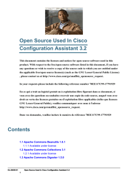 Open Source Used In Cisco Configuration Assistant 3.2