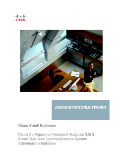 Cisco Configuration Assistant Smart Business Communications System Administrator Guide for Release 3.0(1) (German)
