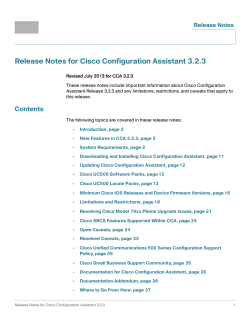Release Notes for Cisco Configuration Assistant 3.2.3