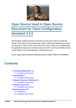Open Source Document for Cisco Configuration Assistant 3.2.2