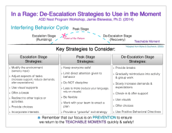 In a Rage: Deescalation Strategies to Use "In The Moment"