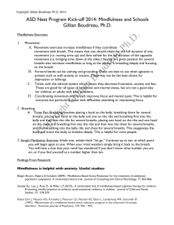 Mindfulness Practices for Your Students... And You!