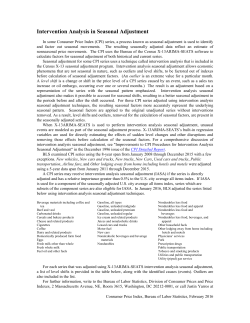 2016 Intervention Analysis in Seasonal Adjustment