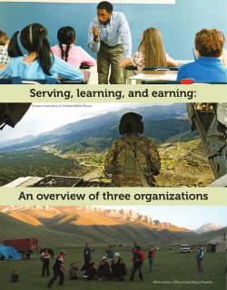 Serving, learning, earning: An overview of three organizations