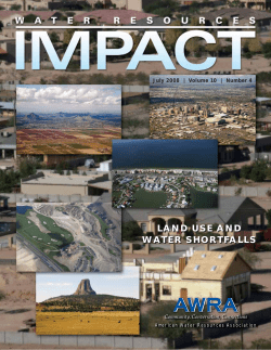 The Water Resource Implications of Large-Scale Bioethanol Production, AWRA Impact Magazine, July 2009