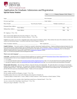special-status form