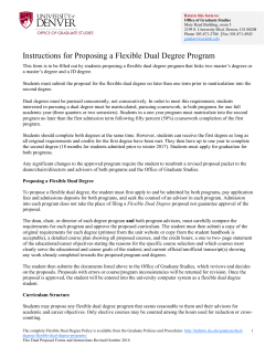 Flexible Dual Degree Form